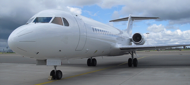 80-seater Fokker 70 passenger airliner jet